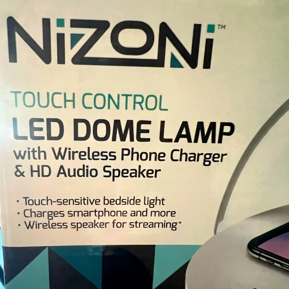 Ni Zoni New LED Dome Lamp with Wireless Charger and Speaker